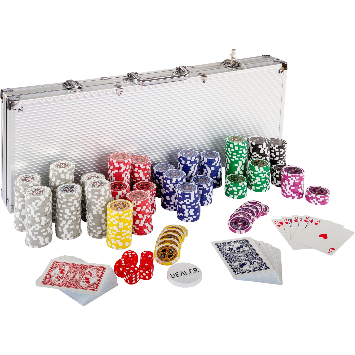 Hliníkový kufr pro Poker Set - 500 laserových žetonů Ultimate